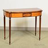 Federal-style Inlaid Mahogany and Maple Card Table, ht. 29, wd. 36, dp. 17 1/2 in.