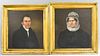American School, 19th Century  Pair of Portraits. Unsigned. Oil on canvas, 25 1/2 x 23 1/2 in., framed. Condition: Cleaned an