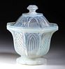 PRESSED LACY GOTHIC ARCH SUGAR BOWL AND COVER