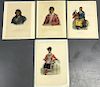 Four Unframed Lithographs of American Indians