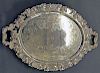 Large Oval Silverplate Serving Tray
