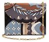 A Pucci Multicolor Silk Print Flap Handbag, 8.25" x 6.25" x 1".