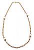 A Chanel Faux Pearl and Goldtone Necklace, 46" x .75".
