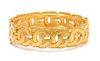 A Chanel Goldtone Bangle Bracelet, 8.5" circumference.