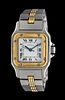 A Stainless Steel and 18 Karat Yellow Gold 'Santos' Wristwatch, Cartier,