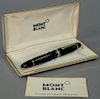 Vintage 1950's Montblanc Meisterstuck no. 149 fountain pen with gold rings, tip marked 14C 585, in fitted case.