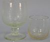 Group of twenty-three Biot French Bubble art glass to include 11 sangria (ht. 3 1/2in.) and 12 large balloon glasses (ht. 6 1