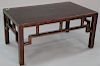 Chinese hardwood low table. ht. 17in., top: 36" x 22"