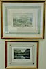 Group of seven California prints and colored lithographs including four Kuchel and Dresel Califorina Views, "Camp at Donner L