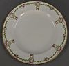 Set of twelve Minton dinner plates with rose wreath decorations marked Mintons Spaulding Chicago. dia. 10 1/4in.