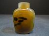 ANTIQUE CHINESE PEKING GLASS SNUFF BOTTLE. 19TH C