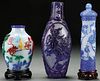 A GROUP OF THREE CHINESE PEKING STYLE CAMEO GLASS