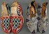 TWO PAIR OF MEN’S PLAINS BEADED MOCCASINS