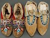 A PAIR OF BEADED MOCCASINS, CIRCA 1880-1910