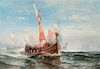 * Edward Moran, (American, 1829-1901), Boat Scene