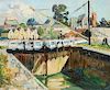 Richard Hayley Lever, (American, 1876-1958), Canal Locks, Devon, England, 1903