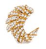 A Platinum, Yellow Gold and Diamond Brooch, 20.80 dwts.