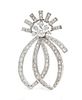 A Platinum, White Gold and Diamond Pendant/Brooch, 7.90 dwts.