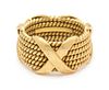 An 18 Karat Yellow Gold 'Rope Six-Row X' Ring, Schlumberger for Tiffany & Co., 14.80 dwts.