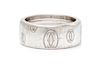 An 18 Karat White Gold 'Happy Birthday Logo' Ring, Cartier, 7.00 dwts.