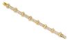 An 18 Karat Yellow Gold and Diamond Bracelet, 21.70 dwrts.