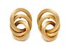 A Pair of 18 Karat Yellow Gold Infinity Multi Hoop Earrings, 10.20 dwts.
