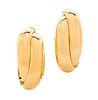 A Pair of 18 Karat Yellow Gold Double Hoop Earclips, 6.20 dwts.