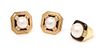 * A Collection of Yellow Gold, Mabe Pearl, Onyx and Diamond Jewelry, 30.40 dwts.