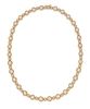 An 18 Karat Yellow Gold and Diamond Necklace, 29.00 dwts.