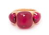 A 9 Karat Rose Gold and Synthentic Ruby "Rouge Passion" Ring, Pomellato, 10.60 dwts.