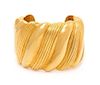 An 18 Karat Yellow Gold Cuff Bracelet, Italian, 32.30 dwts.