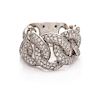 A White Gold and Diamond Chain Link Ring, 10.80 dwts.