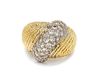 * A Gold and Diamond Bombe Ring, 8.70 dwts.