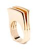 A Modernist Yellow Gold Ring, 15.80 dwts.