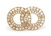A Yellow Gold and Diamond Knot Motif Brooch, 11.70 dwts.