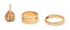 A Collection of 14 Karat Yellow Gold Jewelry, 12.60 dwts.