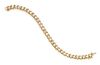 A Yellow Gold and Diamond Line Bracelet, 15.00 dwts.