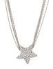 An 18 Karat White Gold and Diamond Star Pendant and Chain, 14.80 dwts.