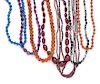 * A Collection of Multigem Bead Necklaces,