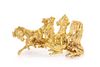 A Yellow Gold and Diamond Horse Motif Brooch, 13.10 dwts.