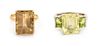 * A Collection of Gold and Gemstone Rings, 8.40 dwts.
