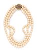 A 14 Karat Yellow Gold, Sapphire Multistrand Necklace,