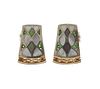 Bagley &amp; Hotchkiss 18k Gold Sterling Inlay Earrings
