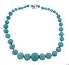 Sterling Silver Turquoise Bead Necklace