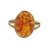 14k Gold Amber Ring