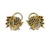 18k Gold Diamond Jaguar Earrings