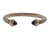 David Yurman 14K Gold Silver Amethyst Cable Bracelet