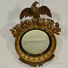 Classical-style Carved and Gilt Girandole Mirror, ht. 35, wd. 25 in.