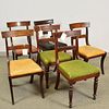 Six Classical Mahogany Side Chairs, ht. to 33 1/2 in.