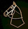 14k Horse Silhouette Diamond Brooch